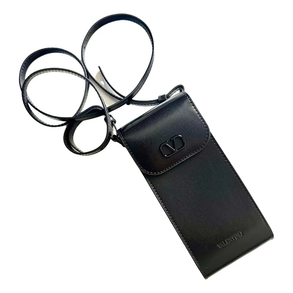Valentino‎ Black Leather Sunglasses Case